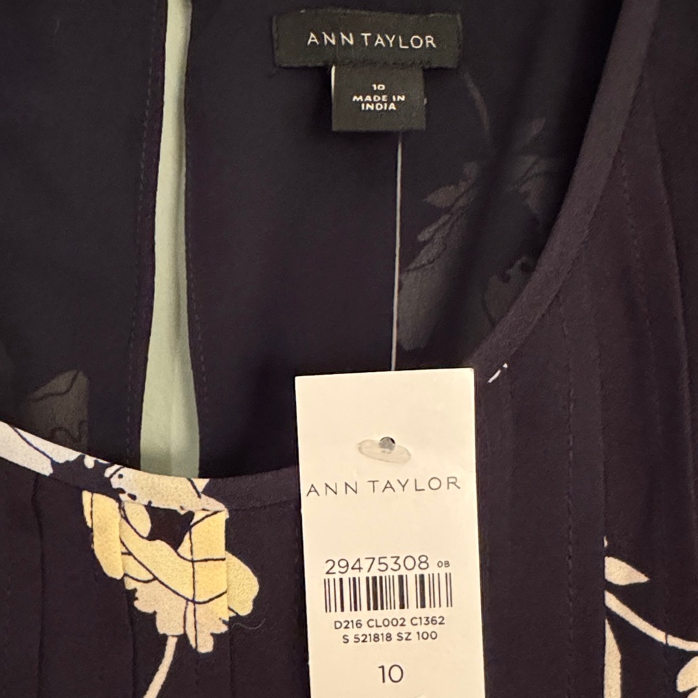 Ann Taylor Navy Floral Jumpsuit - Picture 3 of 6